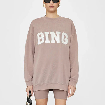 Autumn and winter North American niche AB classic BING patch embroidery wash dye women's hoodie